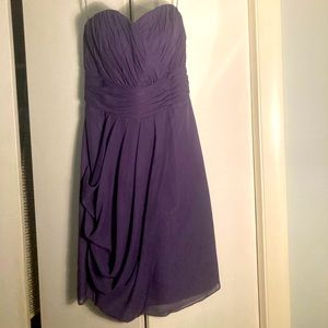 Purple Strapless Dress Size 8